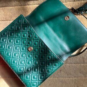 Tory Burch Green Fleming Convertible Shoulder Bag in Green